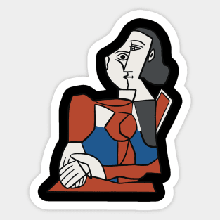 Red Dress Lady Sticker